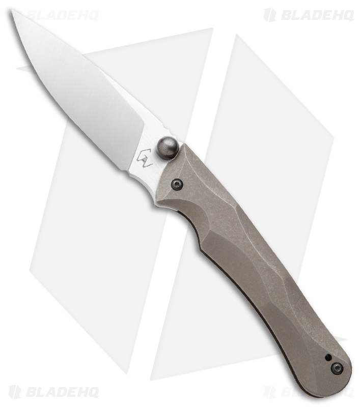 Gavko Custom Friction Folder Knife Matte Titanium (3" Satin)