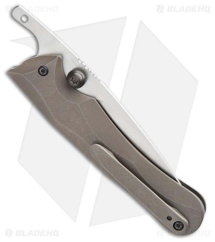 Gavko Custom Friction Folder Knife Matte Titanium (3" Satin)