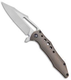 Gavko Custom Mako Frame Lock Knife Bronze Titanium (3.75" Stonewash)