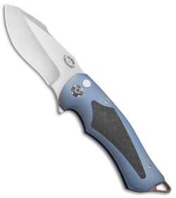 Greg Lightfoot Custom Outlaw Flipper Knife Carbon Fiber/Blue Ti (3.1&quot; Satin) | 81633