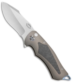 Greg Lightfoot Custom Outlaw Flipper Knife Carbon Fiber/Bronze Ti (3.1&quot; Satin) | 81632