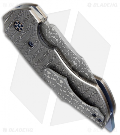 Greg Lightfoot Custom Pit Boss Flipper Knife Damascus (3.5" Damascus)