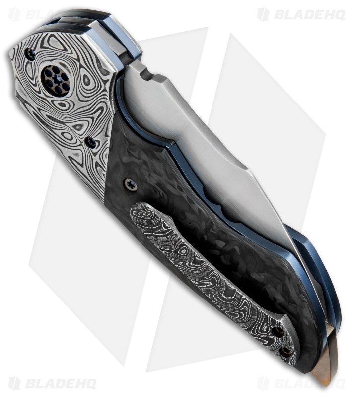 Greg Lightfoot Custom Pit Boss Knife Damascus/Carbon Fiber (3.5" Satin)