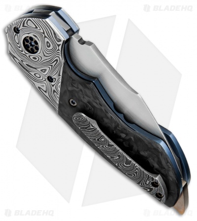 Greg Lightfoot Custom Pit Boss Knife Damascus/Carbon Fiber (3.5" Satin)