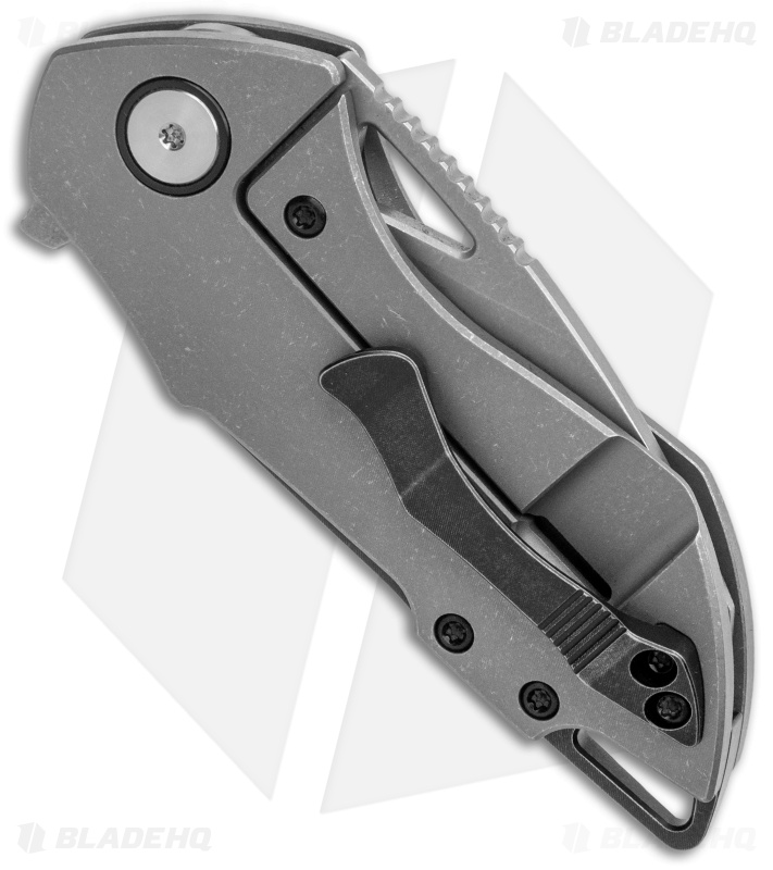 Grissom Knife and Tool Riverstone Frame Lock Knife Ti/Black Accents (2.5" SW)