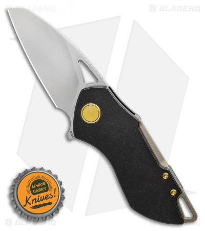 Grissom Knife and Tool Riverstone Frame Lock Knife Black Ti/Bronze (2.5" Satin)