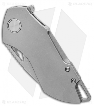 Grissom Knife and Tool Riverstone Frame Lock Knife Gray Titanium (2.5" SW)