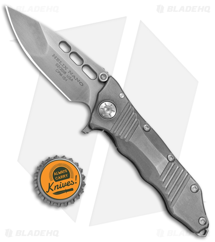 Guardian Tactical Helix Nano Flipper Knife Gun Metal Ti (3.125" Gray)