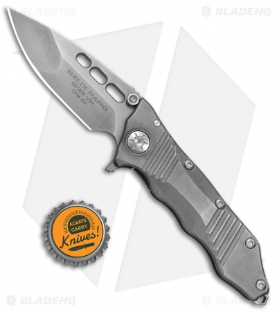 Guardian Tactical Helix Nano Flipper Knife Gun Metal Ti (3.125" Gray)