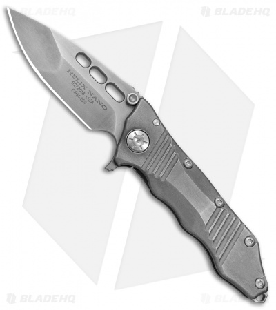 Guardian Tactical Helix Nano Flipper Knife Gun Metal Ti (3.125" Gray)