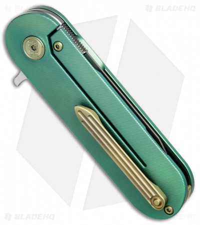 HEAdesigns Antidote Flipper Frame Lock Knife Green Titanium (2.625" Bead Blast) 