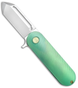 HEAdesigns Antidote Flipper Frame Lock Knife Green Titanium (2.625" Bead Blast) 