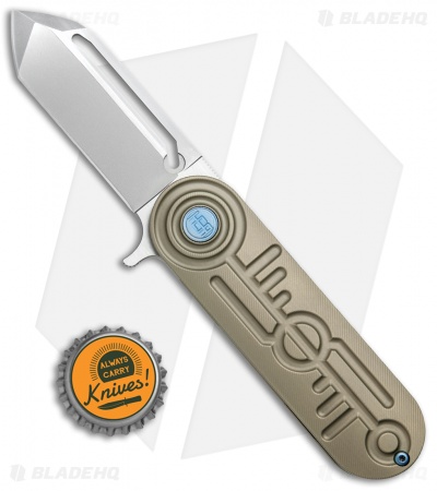 HEAdesigns Poison Flipper Frame Lock Knife Bronze Titanium (2.625" Bead Blast)