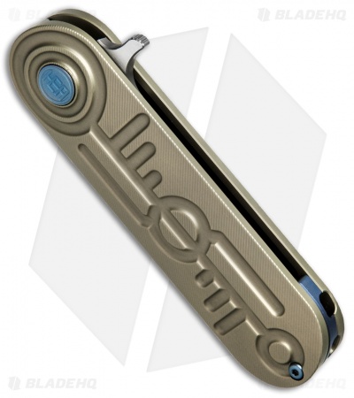 HEAdesigns Poison Flipper Frame Lock Knife Bronze Titanium (2.625" Bead Blast)