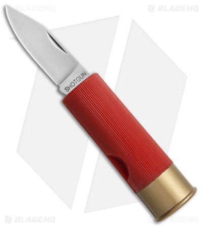 HallMark Shotgun Shell Slip Joint Knife Red (1.75" Satin)