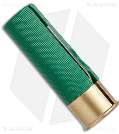 HallMark Shotgun Shell Slip Joint Knife Green (1.75" Satin)