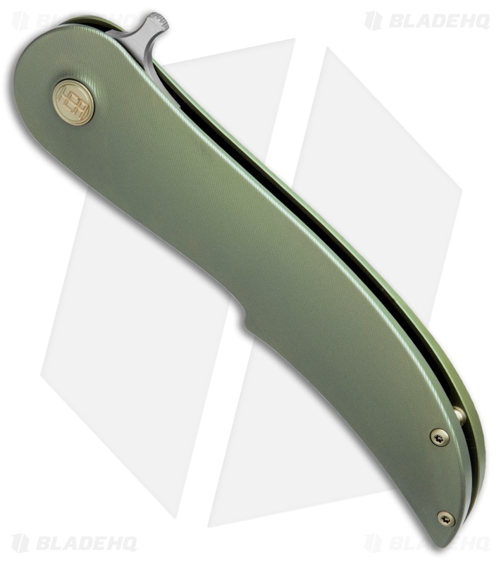 HEAdesigns Equilibrium Frame Lock Knife Green Titanium (3.9" Two-Tone)
