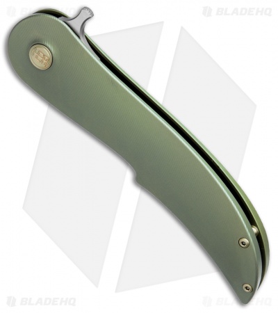 HEAdesigns Equilibrium Frame Lock Knife Green Titanium (3.9" Two-Tone)