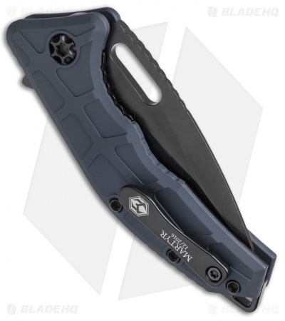 Heretic Knives Martyr Liner Lock Knife Blue Aluminum (3" Black)