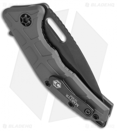 Heretic Knives Martyr Liner Lock Knife Gray Aluminum (3" Black)