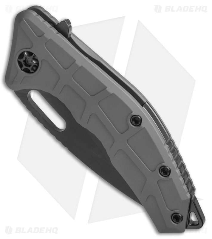 Heretic Knives Martyr Liner Lock Knife Gray Aluminum (3" Black)
