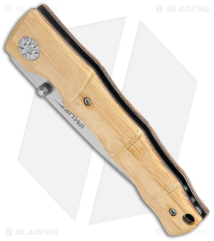 IAKUE Skorpion Liner Lock Knife Bamboo (3.5" Satin) IA11102 