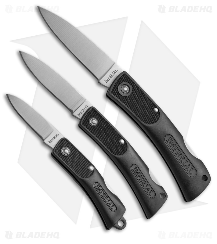 Imperial 3 Piece Lockback Knife Combo Pack Black - IMPCOM6CP
