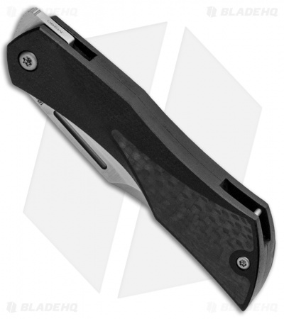 Isham Bladeworks Blackstar Slip Joint Knife Black G-10/Carbon Fiber (2.5" Satin)