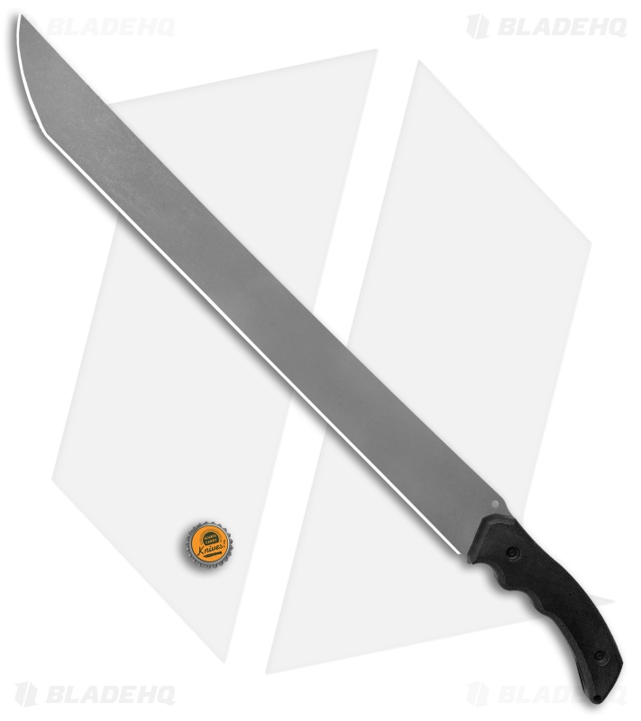 Jake Hoback Knives Fixed Blade Machete "The Way" Black Micarta (18" Stonewash)