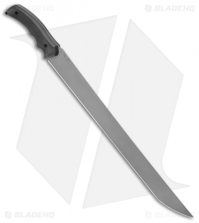 Jake Hoback Knives Fixed Blade Machete "The Way" Black Micarta (18" Stonewash)