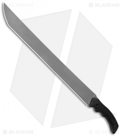 Jake Hoback Knives Fixed Blade Machete "The Way" Black Micarta (18" Stonewash)