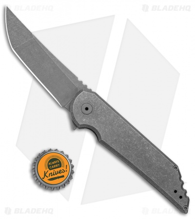 Jake Hoback Knives Kwaiback MK5.1 Tanto Frame Lock Knife  Ti (3.75" SW 20CV)