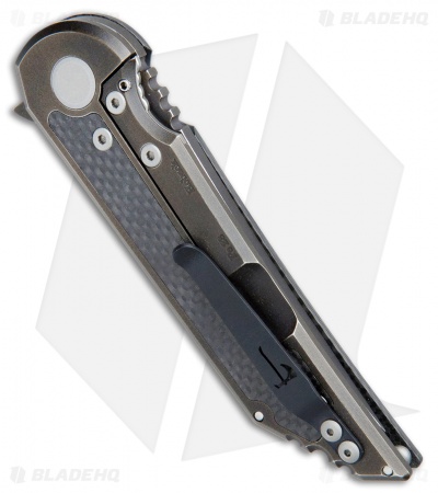 Jake Hoback Knives Kwaiback Flipper Knife CF / Midnight Bronze Ti (3.75" Black)