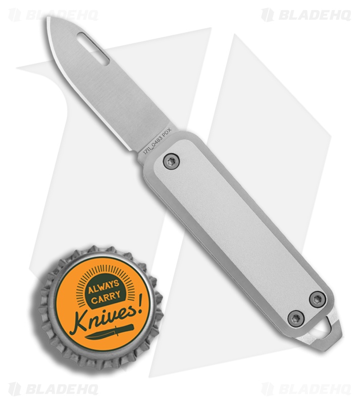 The James Brand The Elko Slip Joint Keychain Knife Silver (1.6" Satin)