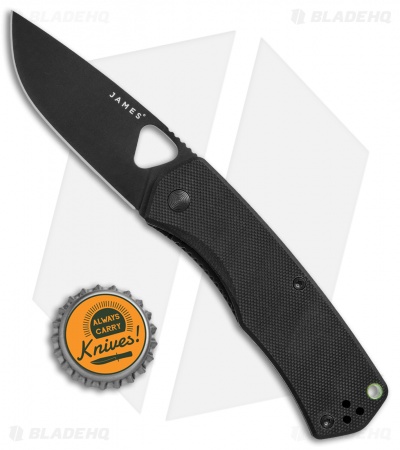 The James Brand The Folsom Liner Lock Knife Black G-10 (2.75" Black)