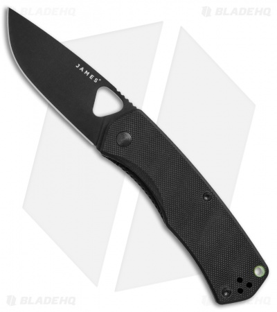 The James Brand The Folsom Liner Lock Knife Black G-10 (2.75" Black)