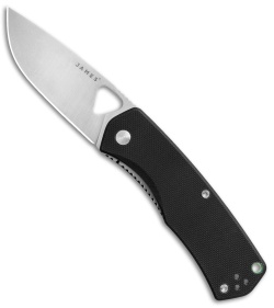 The James Brand The Folsom Liner Lock Knife Black G-10 (2.75" Satin)