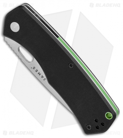 The James Brand The Folsom Liner Lock Knife Black G-10 (2.75" Satin)