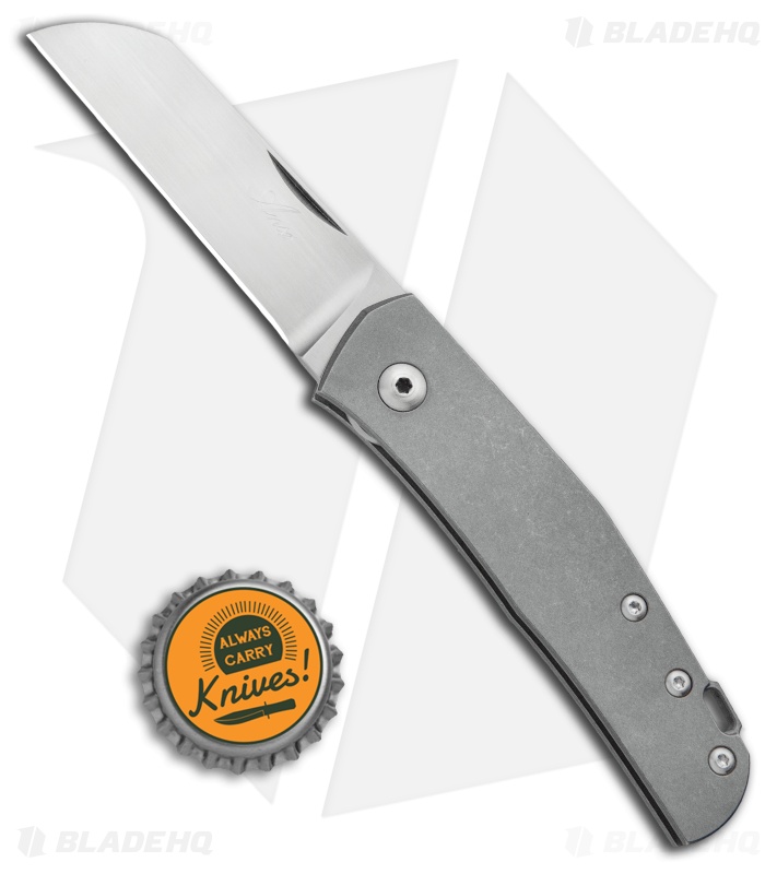 Jens Anso Knives Custom Monte Carlo Pocket Knife Titanium (2.6" Satin)