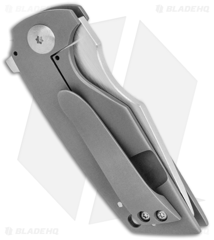 KM Designs Loki Frame Lock Flipper Knife Titanium (2.5" Satin)