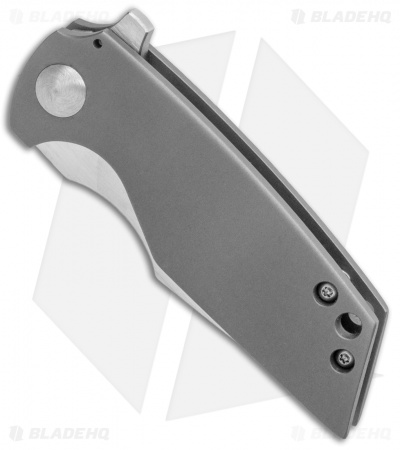 KM Designs Loki Frame Lock Flipper Knife Titanium (2.5" Satin)