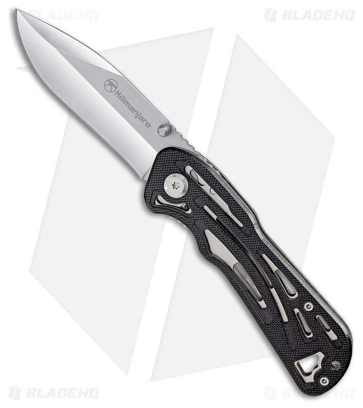 Kilimanjaro Caula Folding Knife Black G-10 (3.375" Satin) 910023