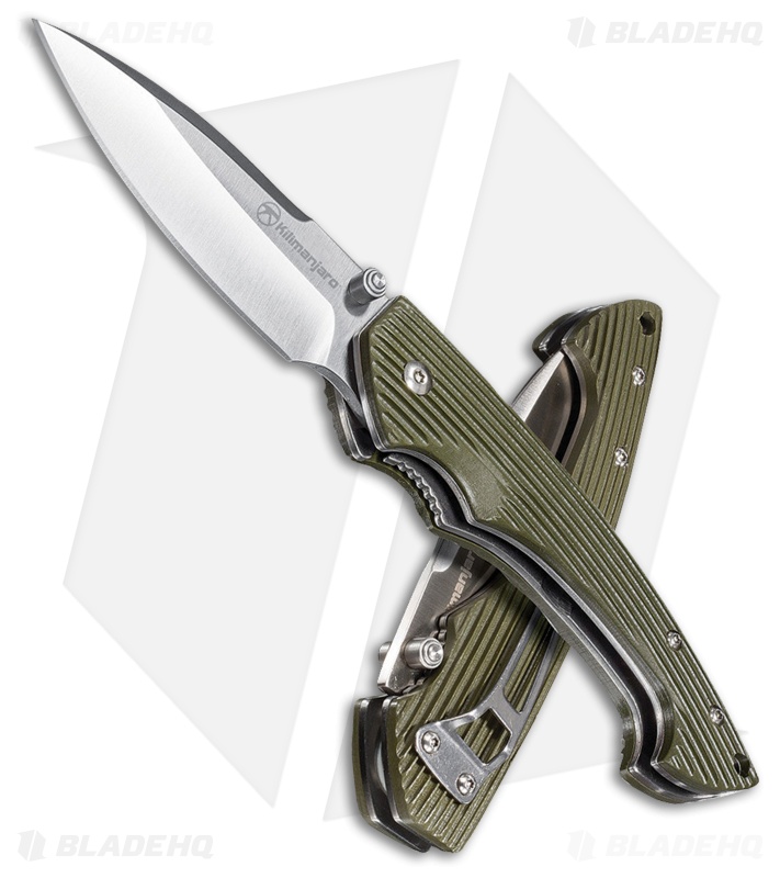 Kilimanjaro Firma Folding Knife OD Green G-10 (3.125" Satin) 910016