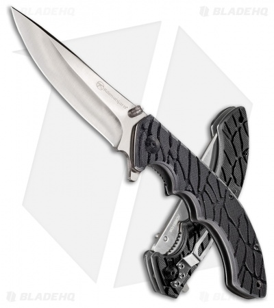 Kilimanjaro Makazi Flipper Folding Knife Black G-10 (3.625" Satin) 910059