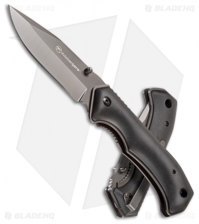 Kilimanjaro Medium Victus  Folding Knife Black Rubber (3" Gray) 910085