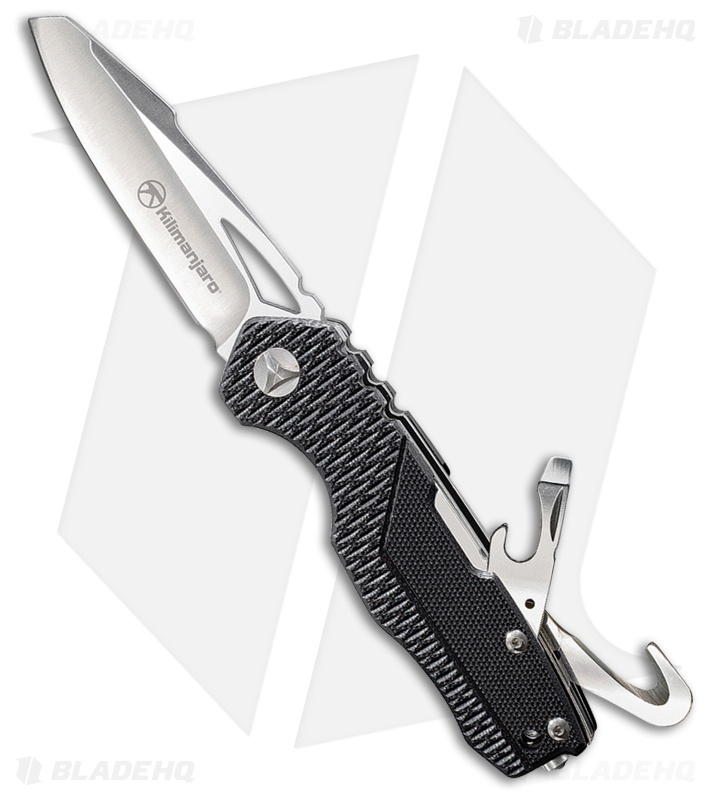 Kilimanjaro Vello Folding Utility Knife Black G-10 (3" Satin) 910036