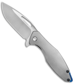 Koenig Arius Style 57 Frame Lock Knife Patterned Ti (3.5" SW/Satin)