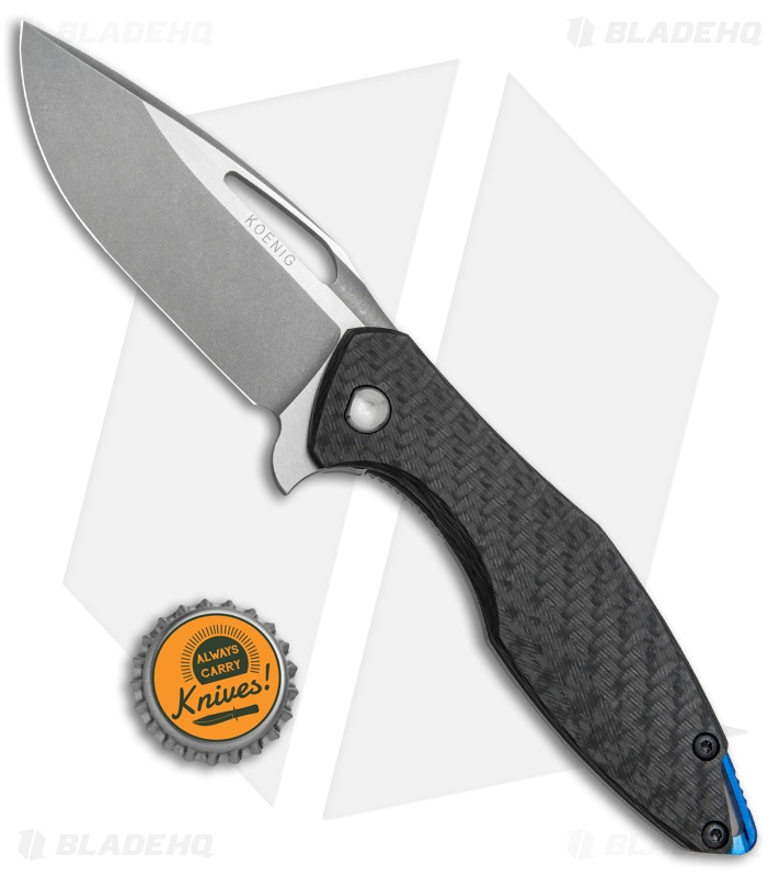 Koenig Arius Knife Patterned Carbon Fiber / Light Ti (Stonewash CTS-204P)