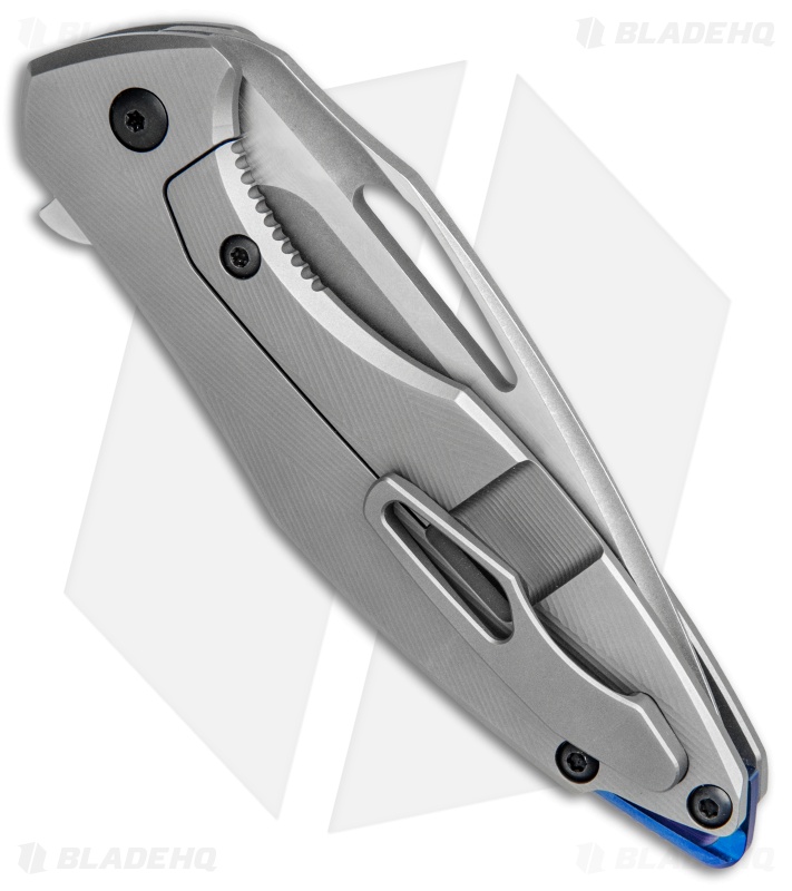 Koenig Arius Frame Lock Knife Patterned Titanium (3.5