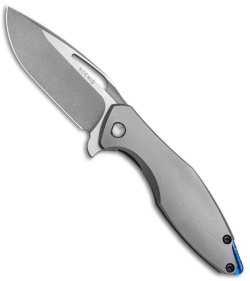 Koenig Arius Frame Lock Knife Patterned Titanium (3.5" Stonewash CTS XHP)